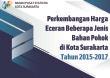 Perkembangan Harga Eceran Beberapa Jenis Bahan Pokok Di Kota Surakarta Tahun 2015-2017